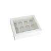 Caja para mini cupcakes de 24 unidades al por mayor Blanca de 12 cavidades Caja para tazas Marfen caja de embalaje para cupcakes de repuesto