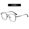 Nuevo armazón de gafas de titanio completo ligero moderno INS armazón grande Polígono Liso adelgazante para rostro redondo miopía