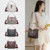 Bolso de Mano Cruzado para Mujer con Estampado de Comercio Exterior Nuevo Modelo 2025 Gran Capacidad Retro Letra Hombro Tote Bolso Cubo