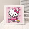 Animación de Dibujos Animados Nueva Pintura de Diamantes Kuromi DIY Juguetes de Pintura de Diamantes Hechos a Mano para Niños con Marco de Fotos Mesa Regalo