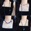 Collar Vintage de Alta Calidad de Lapislázuli Natural Multi-Uso Ajustable, Gargantilla, Cadena para Suéter