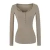 Camiseta de Manga Larga Patchwork con Escote en V de Encaje Falsa de Dos Piezas para Mujer 2026 Otoño Nueva Estilo Coreano Puro Deseo Ajustada Camisa Base Top