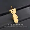 Colar com Nome Esculpido DIY Simples Mãe e Pai Meninos Meninas Gatinho Cachorrinho Membro da Família Combinação Pingente