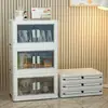 Caixa de Armazenamento Simples Moderna Dobrável Armário de Armazenamento de Brinquedos com Portas Simples/Duplas Armário de Armazenamento de Plástico Guarda-roupa Armazenamento de Livros Sala de Estar