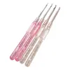 Direto do fabricante: Agulhas de crochê transparentes com glitter, alta qualidade, esteticamente agradáveis, para artesanato DIY, com cabos de plástico, perfeitas para tricotar fios e fazer bonecas