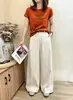 Camiseta de Algodão Canelado Guangzhou Treze Fábricas 220g para Mulheres, Direto da Fábrica, Top de Manga Curta Slim Fit, Exclusivo de Verão para Atacado