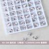 K9 unhas fundo afiado diamante rosa rosa amor torto coração diamante gordura quadrado octogonal strass unhas jóias 2 Pack