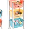 Estantería con Ruedas Almacenamiento Cocina Dormitorio de Pie Multicapa Estante para Snacks Doméstico Extraíble Estante de Almacenamiento para Productos de Bebé