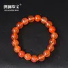 Pulsera de Cuentas de Cuarzo Natural Color Caramelo con Flores Flotantes Exquisita Multicolor Multiestilo Cuentas Redondas Joyería de Mano para Mujer Regalo Joyería de Calcedonia Imitación