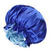 Gorro de dormir elástico de satén de doble capa, de ala ancha, de color liso, para la ducha, de belleza, venta al por mayor, gran oferta transfronteriza