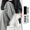 Calça de Arroz Glutinoso Cor de Café para Mulheres, Novo Estilo Outono e Inverno 2026, Cintura Alta, Caimento Fluido, Perna Reta, Solta, Casual, Calça de Perna Larga Petite