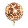 Globo de película de aluminio con estampado de animales de 18 pulgadas fiesta de animales estampado de jirafa estampado de leopardo estampado de tigre globo de papel de aluminio venta al por mayor
