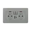 Comercio exterior 86 panel de enchufe de pared estándar europeo Europeo estándar europeo Alemán 16A regulación estándar alemán enchufe USB