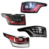 Adecuado para Luces Traseras de Range Rover Sport 14-17 Modificadas a Modelo 18 Luces Traseras LED Luces de Freno Viejas a Nuevas con Direccionales Secuenciales