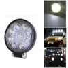Fuente de Suministro Exclusiva Transfronteriza Luz de Trabajo LED 27W Luz Auxiliar Redonda para Coche Faro Modificado Foco de Ingeniería