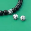 Plata Pura S999 Modelo Clásico Llama Roja Shidalin Cuentas de la Fortuna, Cuentas Espaciadoras Xizhu, Accesorio de Cuentas para Pulsera de Joyería DIY