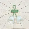 2 Pingentes de Flor de Lírio-do-Vale Lã Ins Crochê Chaveiro Finalizado Acessórios de Joia Super Fofo Flor de Orquídea Cordão Crochê