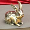 Zodíaco Coelho Chaveiro Pingente Latão Fu Coelho Pingente Chaveiro Carro Homens e Mulheres Pequenos Presentes Puro Cobre Ornamentos