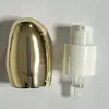 Bomba de Polvo de 18 Dientes con Boquilla de Spray Externa, Cubierta Exterior Dorada Electroplateada, Cabezal de Bomba Dosificadora para Loción, Accesorios para Cabezal de Bomba de Botella de Cuidado de la Piel
