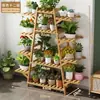 Suporte Pequeno de Chão para Flores de Varanda, Rack de Bambu para Plantas Suculentas de Sala de Estar, Suporte para Vasos de Flores, Suporte para Plantas, Montado na Parede para Jardinagem