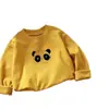 Ropa Infantil Unisex de Primavera y Otoño Camiseta Bebé Elegante Personalidad Infantil Tendencia Estilo Coreano Polar Panda de Dibujos Animados Lindo Camiseta Base