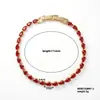 Pulsera de tenis de cadena de garra de circón con incrustaciones de diamantes de fila única estilo europeo y americano, pulsera de moda versátil de alta gama al por mayor