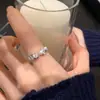 Anillo Dulce, de Moda, Lujo Ligero, Sencillo para Mujer, Diseño Exquisito de Nicho, Estilo Bosque, Anillo Abierto Fresco y Delicado, Anillo para Dedo Índice