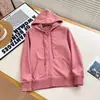 Sudadera con capucha clásica versátil de manga larga para mujer, chaqueta sudadera deportiva con cremallera 13269