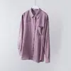 Camisa Cuadrada Transpirable Lavable, Mezcla de Ramio y Tencel, Sencilla y Holgada para el Trabajo, Top Adelgazante de Manga Larga con Protección Solar