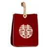 Bolsa de mano para boda, bolsa de regalo, recuerdos, sobres rojos especiales bordados en terciopelo para los novios, colección completa de artículos para bodas