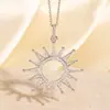 Anel de Cobre com Zircônia Cruzado Europeu e Americano Estilo Elegante Exquisito Ins Joia Versátil de Luxo Leve Colar de Alta Qualidade Que Não Desbota