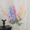 Flores Delphinium Artificiais para Arranjos de Chão de Casamento, Decorações de Teto, Ornamentos Decorativos Violeta Falsos, Decorações de Arte Floral