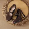 Zapatos de Moda Zapatos Mary Jane Estilo Chino Cheongsam Falda Mamian Zapatos de Salón Nuevo Estilo Primavera 2026 Tacones Altos Gruesos Zapatos Pequeños de Cuero