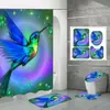 Cortina de ducha de poliéster impermeable con estampado digital de pájaros coloridos para baño, con mampara de baño, de Amazon, fabricante de fuentes e-commerce.