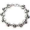 Pulseira de caveira de aço inoxidável famosa europeia e americana pulseira masculina e feminina pulseira de aço titânio