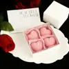 Pacote com 4 Velas em Formato de Coração com Grade, Novo Design Moderno, Decoração Aromática para Casa, Adereços para Fotos, Velas Coloridas de Aromaterapia