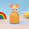 Botella de agua creativa y adorable con temática de dibujos animados para niños, con lindos diseños de animales, un tamaño compacto y un sistema de aislamiento al vacío de acero inoxidable de doble pared para beber fácilmente sobre la marcha