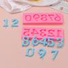 Molde de silicona con forma de tarjeta digital 0-9 para hornear pasteles DIY