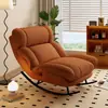 Sillón Mecedora Moderno Sencillo Sillón Reclinable para Adultos Sala de Estar Hogar Balcón Silla de Ocio Individual Dormible Reclinable Sillón Sofá Perezoso