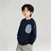 AINI Hoodie Masculino Estilo Montanha Outono Algodão Outdoor Infantil Bloco de Cores Bolso Roupas Novas de Outono Crianças Grandes Gola Redonda Top