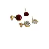 Pendientes Ovalados de Circonita con Aguja de Plata Retro para Otoño e Invierno, Pendientes de Botón Versátiles de Lujo Ligero y Moda, Pendientes de Personalidad de Gama Alta para Mujer