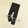 Meia-calça Infantil Primavera & Outono Meias de Bebê Meia-calça de Bebê Branca Desenho Animado Tricotada Legging de Nove Pontos para Meninas