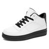 Tenis de Caña Alta de Color Sólido de Talla Grande Transfronterizos Estilo Coreano Moderno para Estudiantes Zapatos Blancos Estilo Sencillo a la Moda de Caña Baja con Cordones Zapatos de Hombre