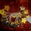 Luzes de Fio Estrelas Pentagonais Galvanizadas LED Amazon Transfronteiriças Floco de Neve Dia de Natal Decoração de Atmosfera Bola Luo Luzes Piscantes