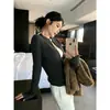 Cárdigan de punto acanalado casual con cuello mao para mujer, adecuado para primavera, otoño e invierno, con cremallera, corte ajustado, chaqueta suéter suave y gruesa