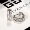 Pendientes Calados Estilo Coreano Personalidad de Alta Gama Temperamento Aro Cuadrado Pendientes para Mujer Tendencia Pinzas para Orejas Pendientes Elegantes Diseño de Celebridad de Internet