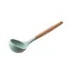 Aqua Green Punho De Madeira Silicone Utensílios De Cozinha 11 Peças conjunto Doméstico Antiaderente Cozinhar Pá e Colher Utensílios de Cozinha conjunto de cozinha