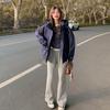 2025 Nueva Chaqueta de Plumas Azul Marino Casual de Moda de Alta Calidad, Reductora de Edad, Versátil, Cómoda y Amigable con la Piel