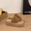 Pantuflas de Suela Gruesa para Mujer Verano Uso Exterior 2026 Nueva Moda Sandalias de Plataforma de Suela Suave Chanclas Versátiles de Dedo