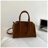 2026 Nuevo Bolso Retro Boston Bag Estilo Coreano Gran Capacidad Bolso de Hombro Único Cruzado Maletín de Moda Mujer